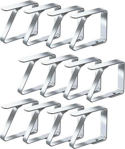 JNRFTY 8 Stück Tischtuchklammern Edelstahl - Tischdecken Beschwerer Für Garten & Party