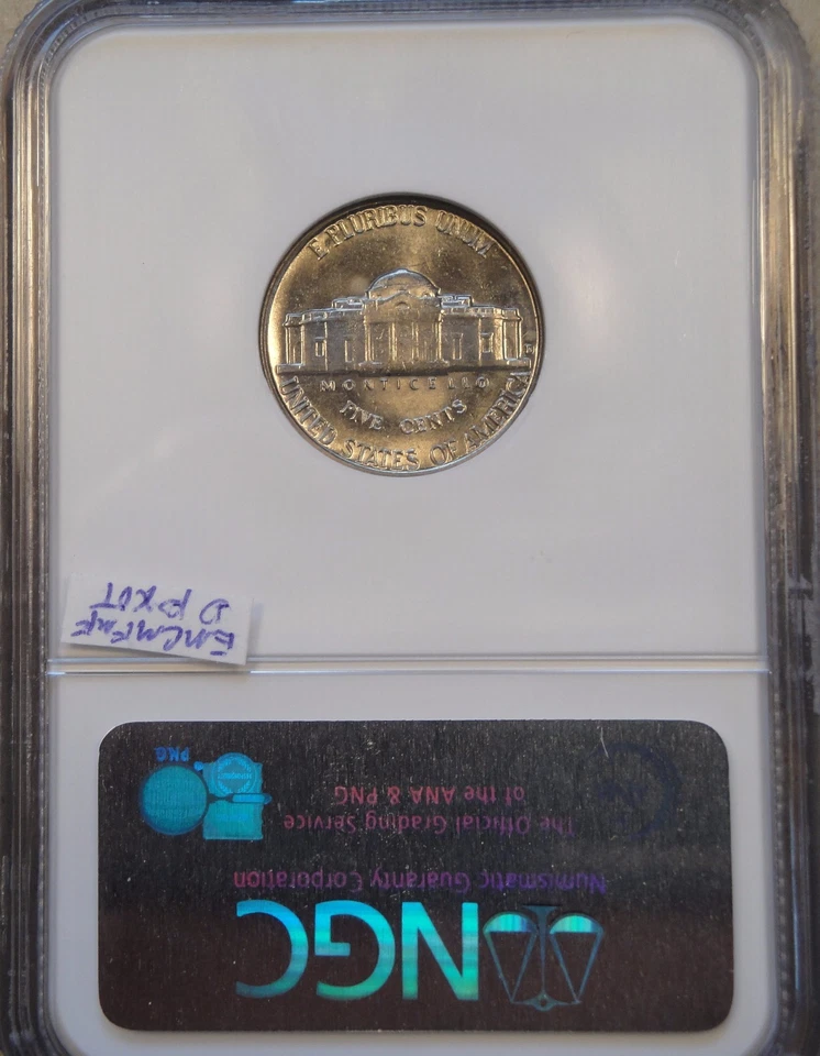 1960-D Jefferson Nickel 5c NGC Certified MS66 - Image 4 of 4