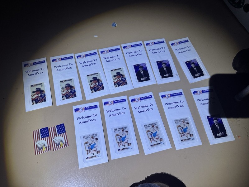 Amerivox phone cards, never used, collectors item