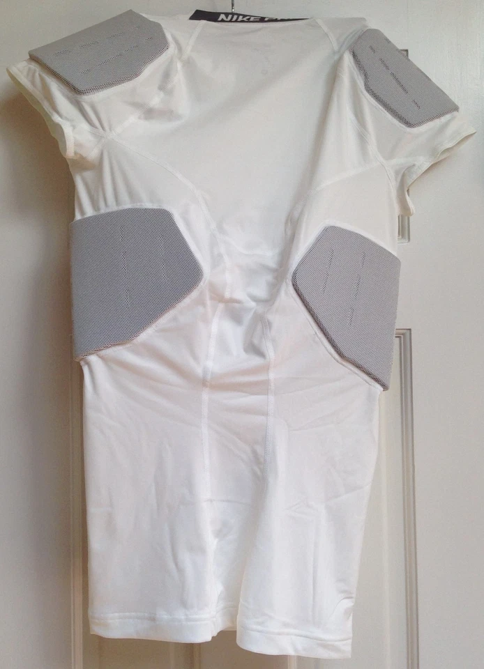 NWT NIKE PRO MEN BASE LAYER FOOTBALL WHITE TANK TOP SHIRT 839930 LARGE $65 - Image 2 of 3