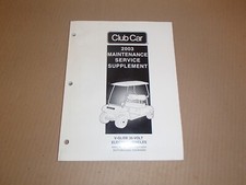 2003 ClubCar V-Glide 36 Volt Electric Vehicles Maintenance Service Manual