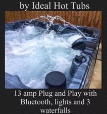 13amp Hot Tub Plug And Play Bluetooth 6 Person Seat USA Balboa Black