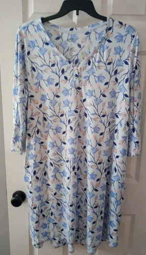 Croft & Barrow 3/4 Sleeve Cozy Sleepshirt / Nightgown Size 1X / 2X  NWT + 🎁