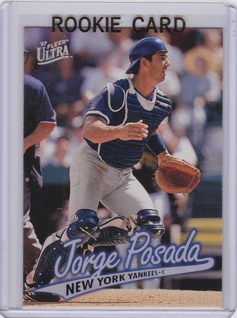 JORGE POSADA Fleer Ultra BASEBALL ROOKIE CARD New York Yankees MLB RC 