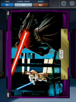 Topps Star Wars Card Trader Maul & Obi-Wan Illustrated Purple CTI EPIC DIGITAL