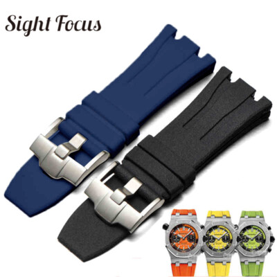28mm Blue Rubber Strap For Audemars Piguet Royal Oak Offshore 15703 & Similar Models