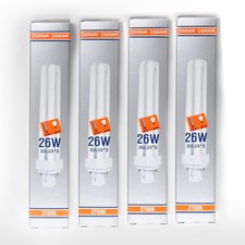 4 Bulbs OSRAM CF26DD CF26DD/827 26W G24d-3 CFL Light Bulb 20679 Warm White 2700K