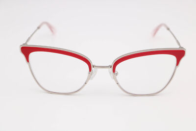 Amelia E Hera Red/Silver Cat Eye 35-002765 Eyeglasses Frames 51-20-140