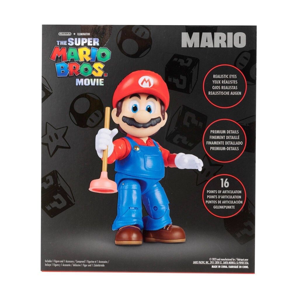 The Super Mario Bros. Movie 5 inch Mario Figure with Plunger