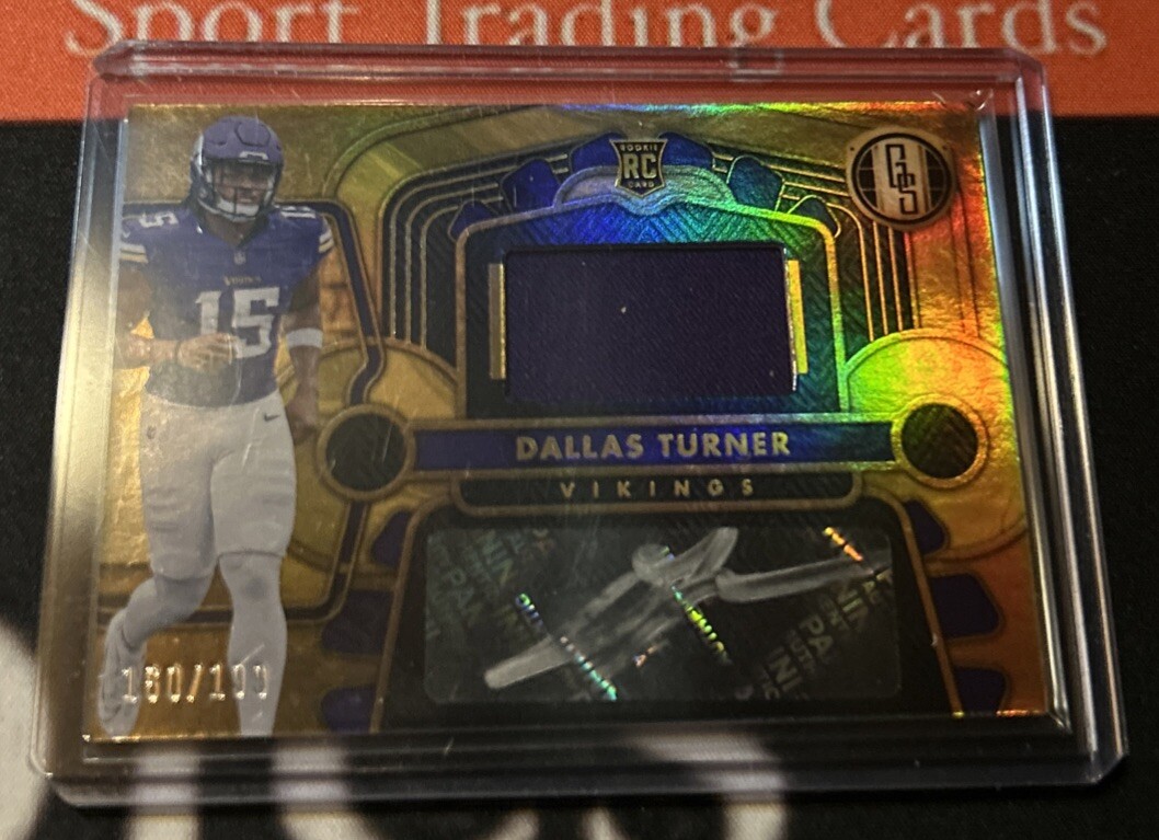 2024 Panini Gold Standard  Dallas Turner #222 Rookie Patch Auto 175/199 Vikings