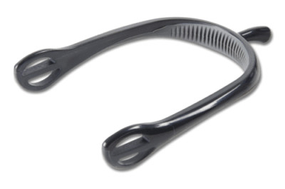 Sporen Waldhausen gentle contact 15 mm grau/schwarz wahlweise mit Sporenriemen