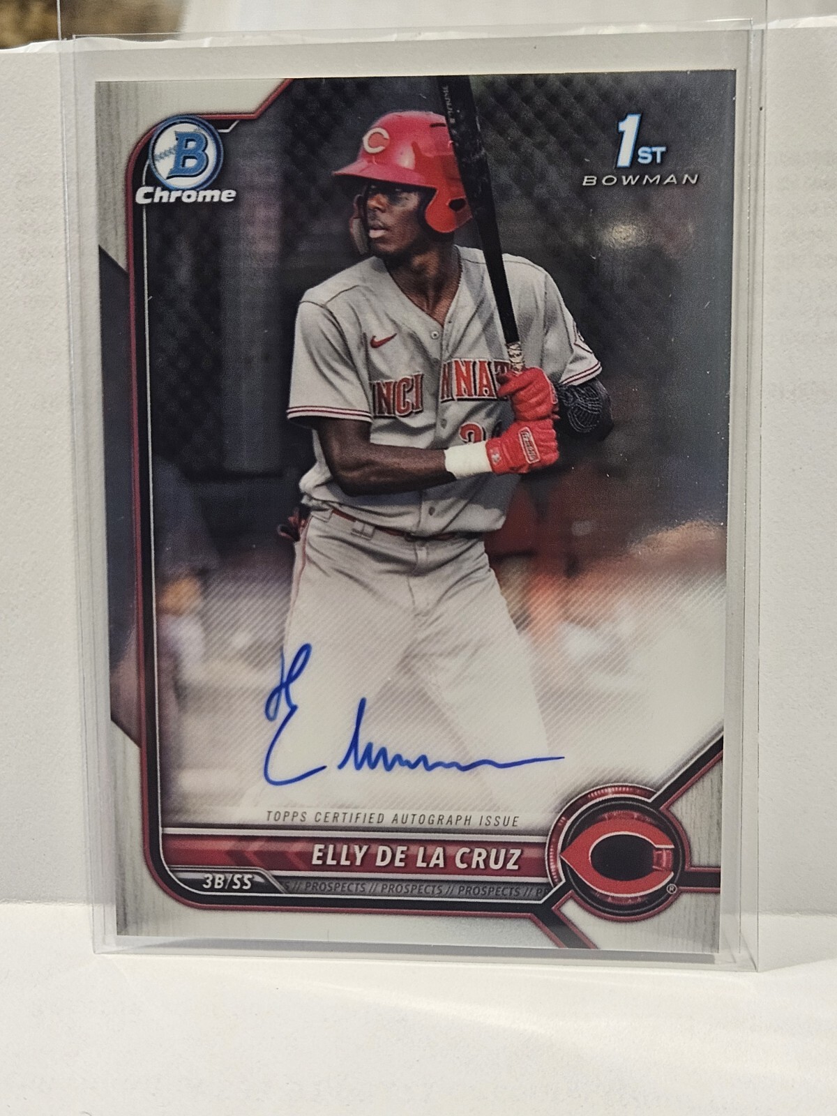 Elly De La Cruz Rookie Auto 2022 1st Bowman Chrome Draft Cincinnati Reds