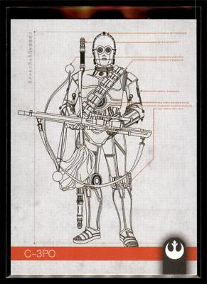 2019 Topps Star Wars Journey to The Rise of Skywalker Schematics #S-5 C-3PO