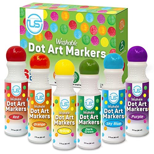 Dot Markers for Toddlers and Kids,6 Color Bingo Daubers, 1 Count (Pack of 6)-image