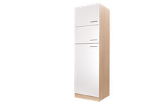 Armoire De Rénovation Réfrigérateur 60 Cm Chêne Sägerau Blanc Merle Respekta