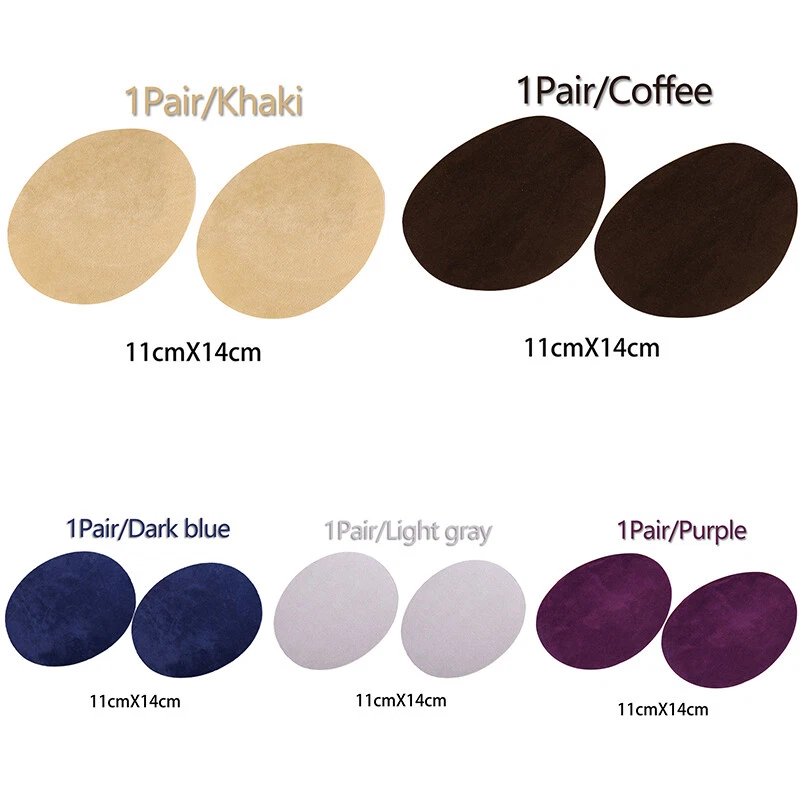 1Pair Suede Leather Iron-on Elbow Knee Patches Repair Sewing Applique Tailorable - Image 3 of 4