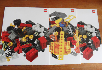 lot of 3 LEGO School Supplies 3 Holes Paper Pocket Folders New