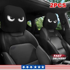 2PCS Funny Cartoon Eyes Car Headrest Covers Halloween Christmas Car Decor
