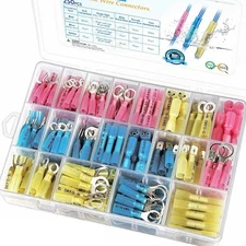 250pcs Heat Shrink Wire Connector DIY Kit Waterproof Marine Automotive Terminals