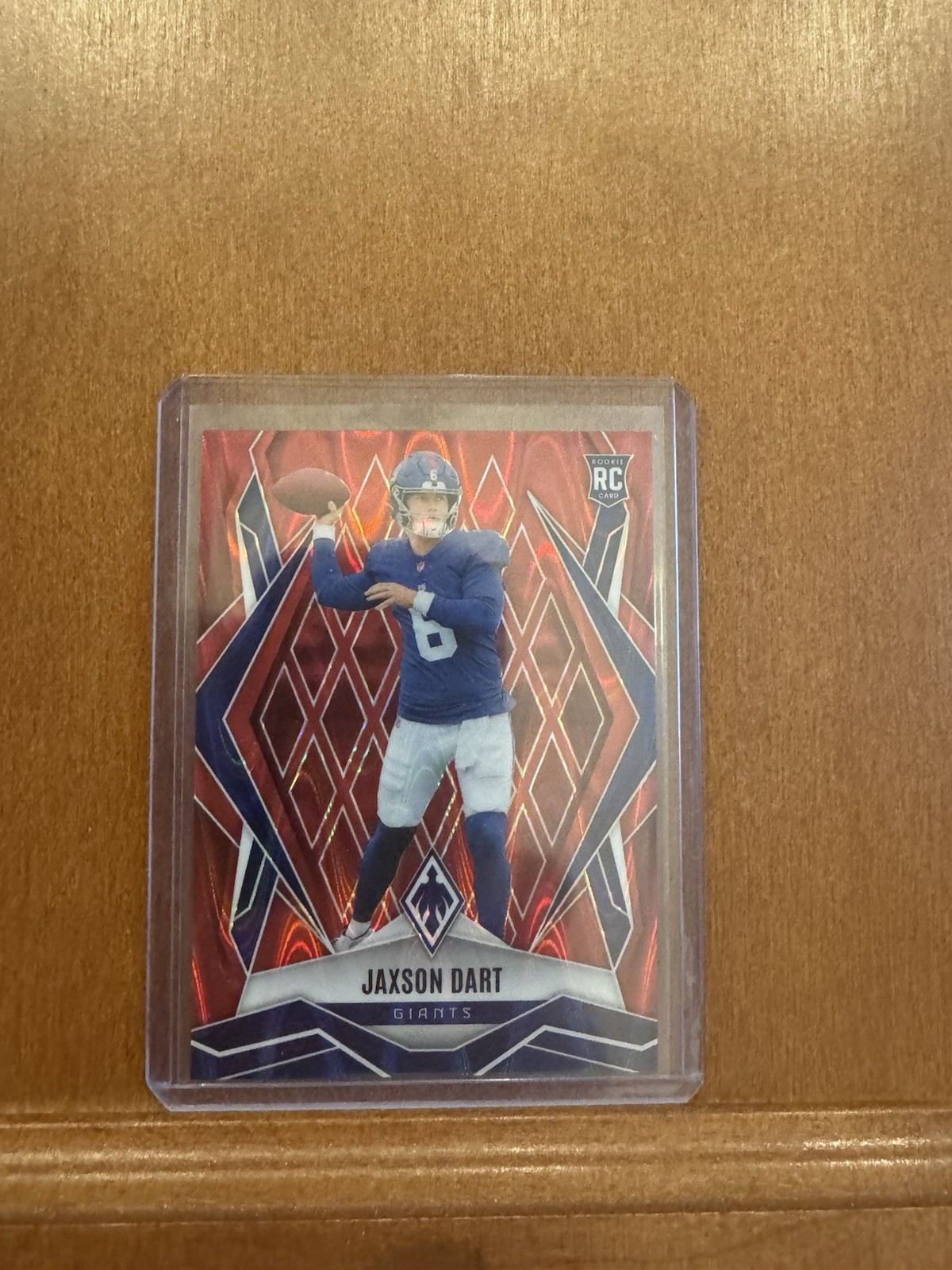 2025 Panini Phoenix - Jaxson Dart NUMBERED /99 Red Color Match #200 RC Giants SP