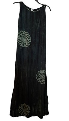 Ethnic Creations  BOHO Batik Dress Size M 40 x42 x53  Tie Dye Tie Back
