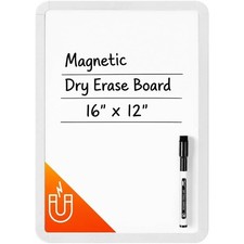 - Magnetic Whiteboard Dry Erase, 12x16 Inches, Dry Erase Board with Black Fine