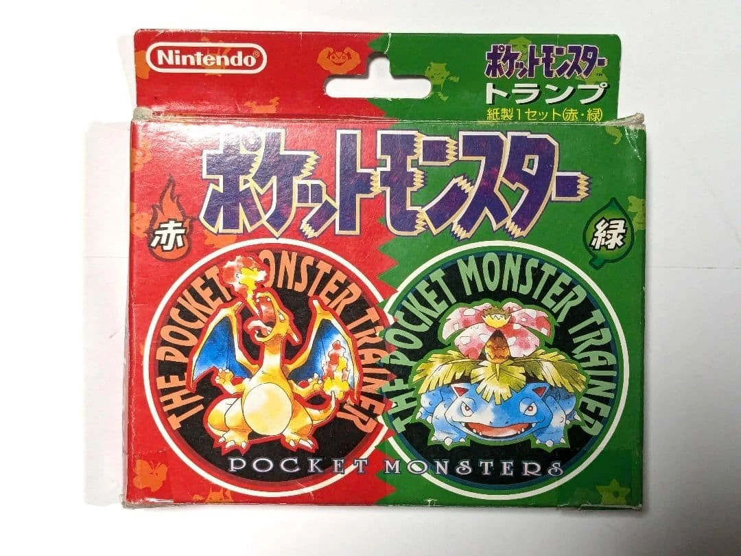 【未使用】1996年 Nintendo Pokmon Poker トランプ Pokemon Playing Cards Deck Poker Red Green set Charizard Venusaur