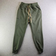 Figs Scrub Pants Womens MT Moss Green Zamora Joggers Zip Cargo High Rise Nurse