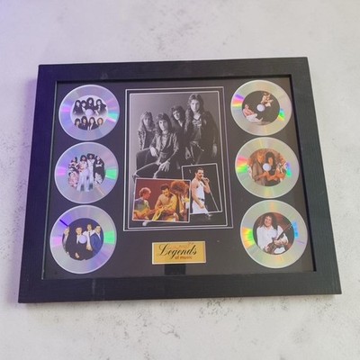 Queen Framed Memorabilia Display Legends of Music 6 CDs Photos Framed 57x47cm