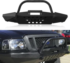 Offroad Front Bumper Fit for Ford Ranger 1998-2011, W/Winch Plate D-Rings Shackl