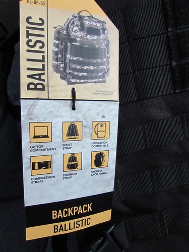 Genuine Highland Tactical Military Black Ballistic Backpack - NEW - Picture 6 of 8
