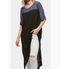 We The Free maxi tunic split sides free people boho layers butt covering tee m