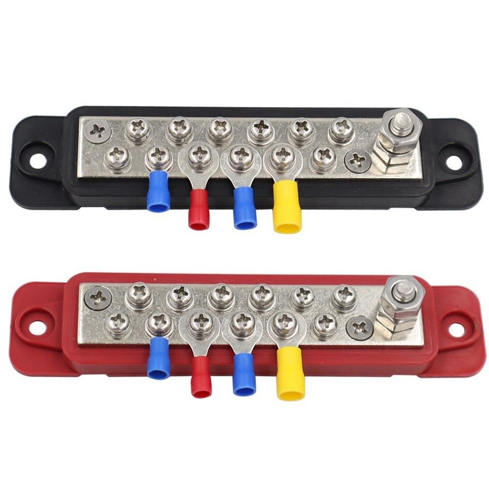 12 Terminal Distribution Bus Bar DC 48V 12P Wiring Bars Busbar with ...