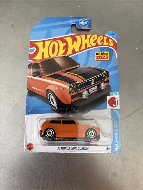 Hot Wheels '73 Honda Civic Custom Orange Factory Sealed 8/10 2023 HW J-IMPORTS