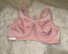 Glamorise High Impact Full Figure Underwire Sports Bra Womens 36D Pink 9066 New