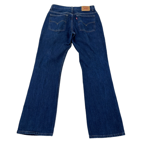Vintage Levis 515 Jeans Damen 10 Kick Boot Cut Low Rise Dark Wash Y2K 30x31