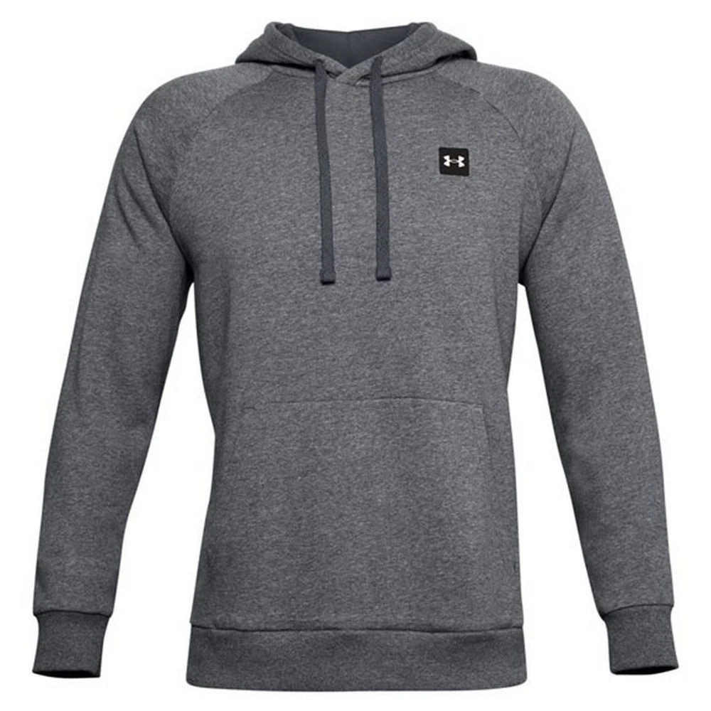 Mens Under Armour Rival Fleece Hoodie Pitch Grey Light Heather