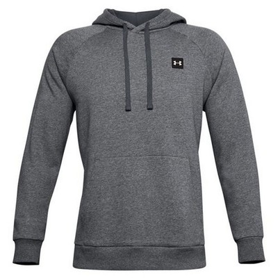 Herren Under Armour Rival Fleece Hoodie Pitch Grey Light Heather