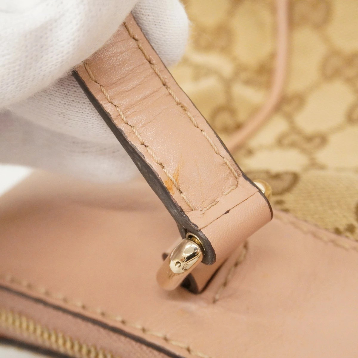 Gucci GG Canvas Handbag Brown Canvas Gold Hardware thumbnail 8