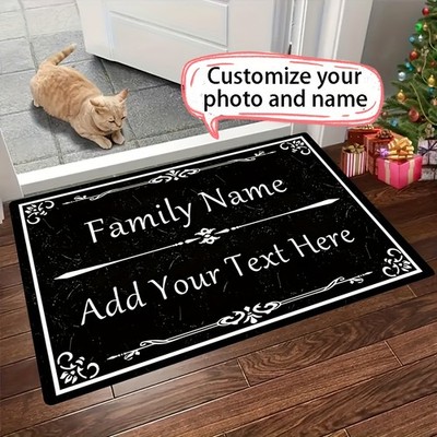 Personalized Welcome Doormats/Non-slip Floor Mats/Customize Name Text Floor Mat