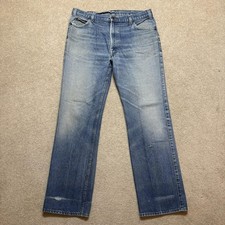 Vtg 70s Levis Jeans Mens 36x32 Blue Relaxed Straight Denim Pants Talon Zip Faded