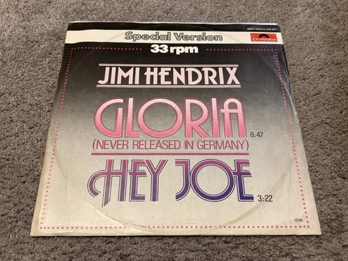 Jimi Hendrix Gloria / Hey Joe 1980 Polydor Psychedelic Rock Maxi-Single Vinyl