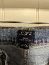 J.Crew Slim Boyfriend Women  s Jeans Size 24 With Zip Fly