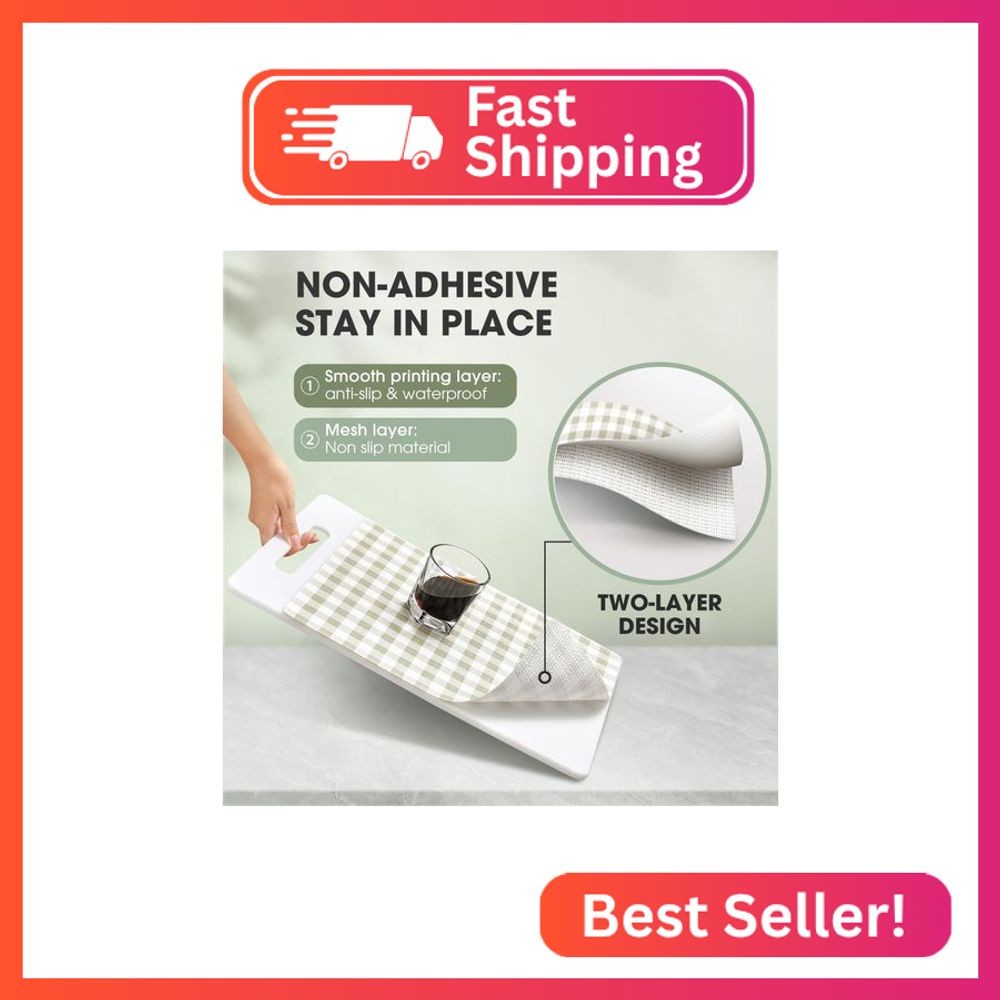 ALIUNI Drawer and Shelf Liner, Non-Slip Kitchen Cabinet Liners Non-Adhesive Thic