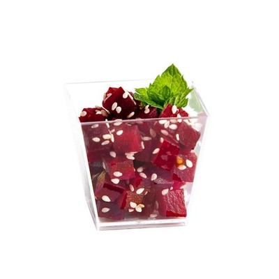 40 quadratische konische Gläser 6 cl 50 x 50 x Ht. 45mm wiederverwendbar, recycelt...