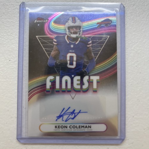 Topps Finest 2024 Keon Coleman Buffalo Bills Rookie Autograph RFA-KC