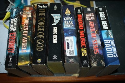 Greg Bear 8 book mixed lot Forge of God, Eon, Eternity, Blood Music, & more