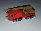 Lesney Matchbox Superfast 30 8-Wheel Crane red and gold body yellow hook unboxed