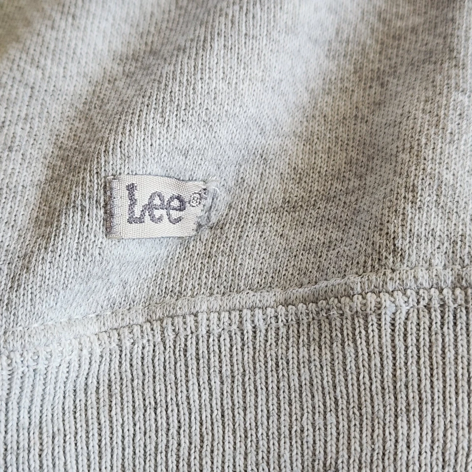 Sudadera Lee DE COLECCIÓN Talla XL PESO PESADO Hecha en EE. UU. Cuello Redondo Años 90 GRIS - Imagen 3 de 4