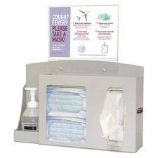 BOWMAN DISPENSERS BD202-0012 Hygiene Station,Brown,17 7/8" W 45UZ70
